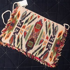 Akira Antik Batik Inspired Beaded Clutch NWT